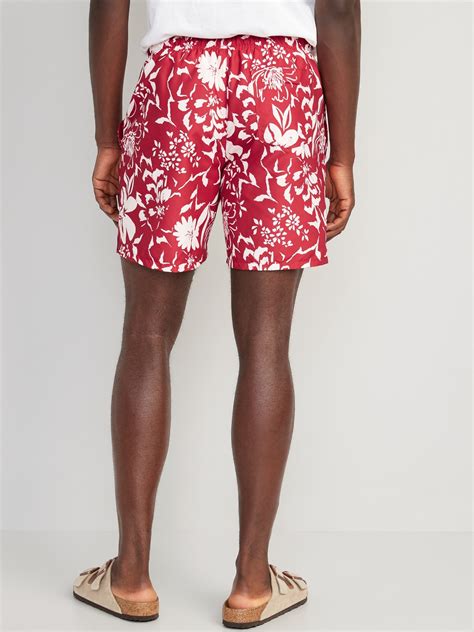 Printed Swim Trunks For Men 7 Inch Inseam Old Navy