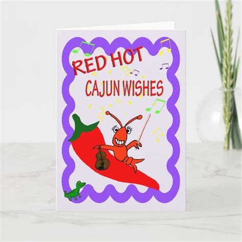 Cajun Crawfish Red Hot Happy Birthday Card Zazzle