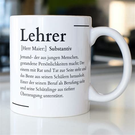 Tasse F R Den Lehrer Definition Synonym Geschenk Personalisierbar Mit