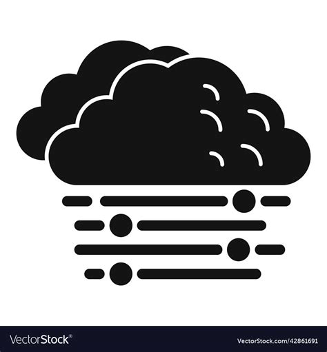 Cloudy Sky Icon Simple Cold Meteo Royalty Free Vector Image