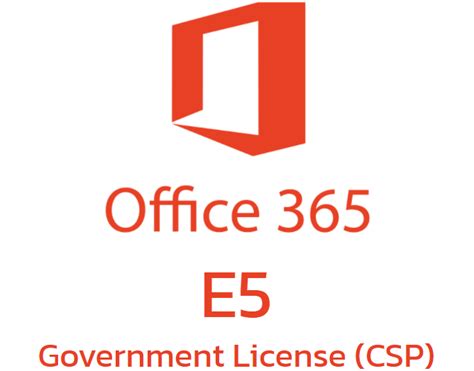 Office 365 E5 Government License Csp ของแท้ ที่มีลิขสิทธิ์ถูกต้องตาม