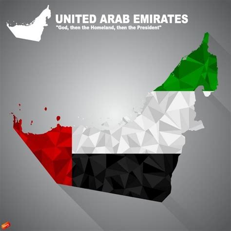 Map Flag United Arab Emirates Vector Free Download