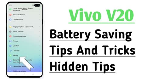 Vivo V20 Battery Saving Tips And Tricks Youtube