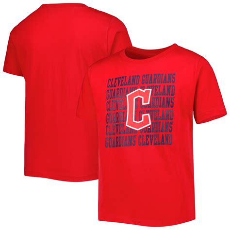 Youth Red Cleveland Guardians Repeat Logo T Shirt