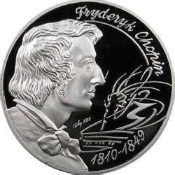 C B Commemorative Silver Medal Fryderyk Chopin From The Series