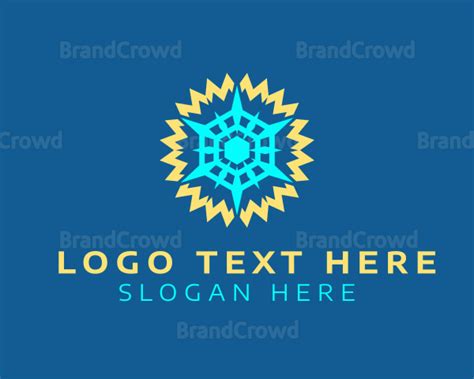 Sun Snow Weather Logo Brandcrowd Logo Maker