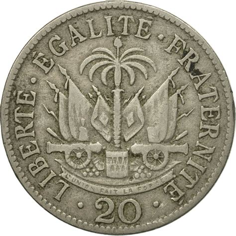 547608 Monnaie Haïti 20 Centimes 1907 TB Copper nickel KM 55