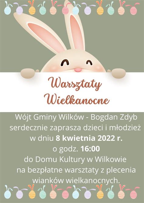 Warsztaty Wielkanocne W Gminie Wilk W Visit Namyslow Pl Powiat