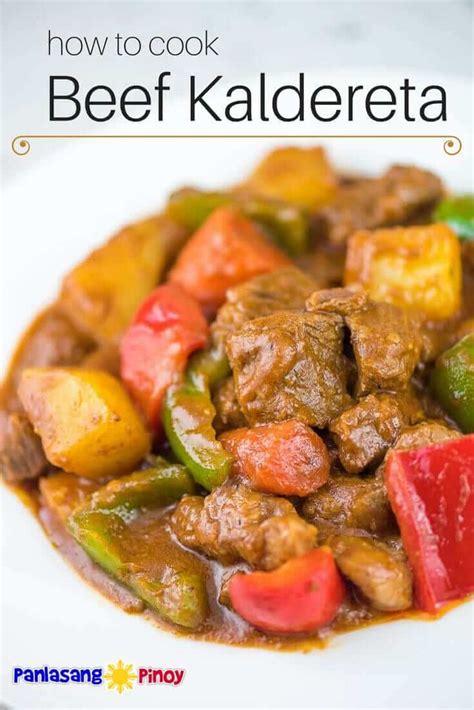 How To Cook Beef Kaldereta Panlasang Pinoy