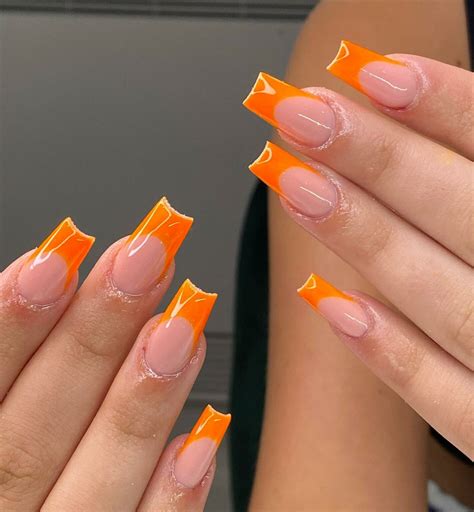 Orange French Tip Nails That Will Turn Heads Nail Designs Daily