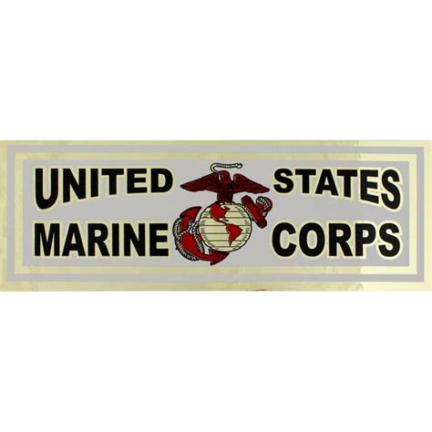 United States Marine Corps Metallic Bumper Sticker | USAMM