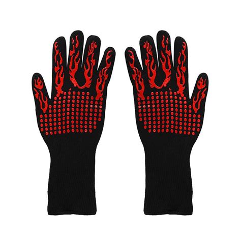 Heat Resistant Grilling Gloves Silicone Non-Slip Oven Gloves | Shop ...