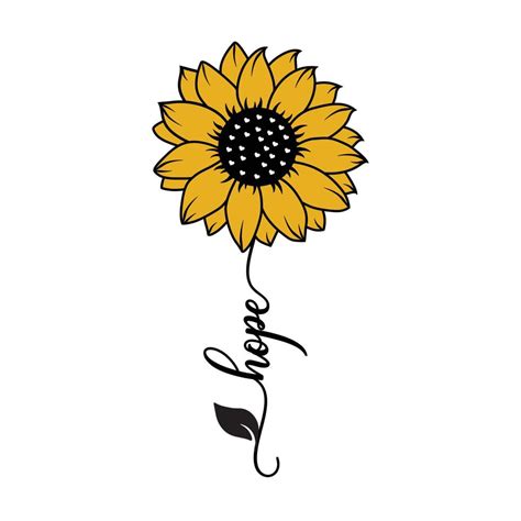 Beautiful And Natural Hope Sunflower Illustration Vector Art