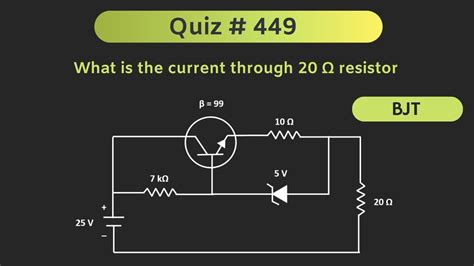 Bjt Bipolar Junction Transistor Solved Problem Quiz 449 Youtube