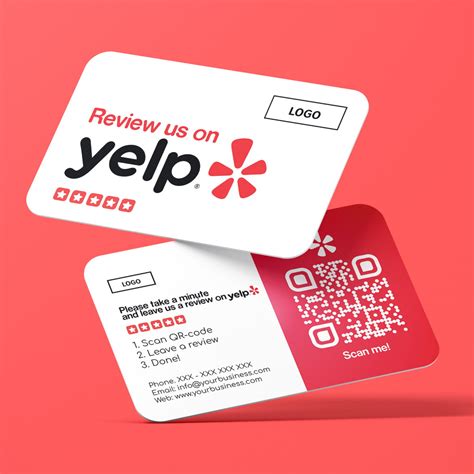 Custom NFC Tap Cards For Yelp Reviews With QR Code And 45 OFF