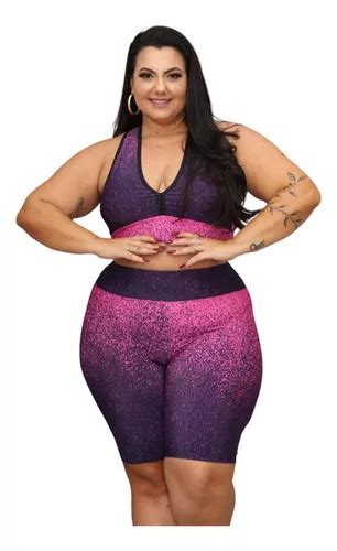 Roupa De Academia Ginastica Plus Size Feminina Cintura Alta Mercadolivre