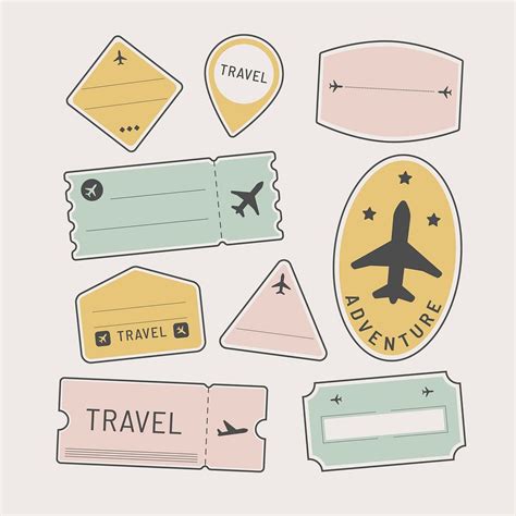 Travel Stickers And Badge Set Premium Vector Rawpixel