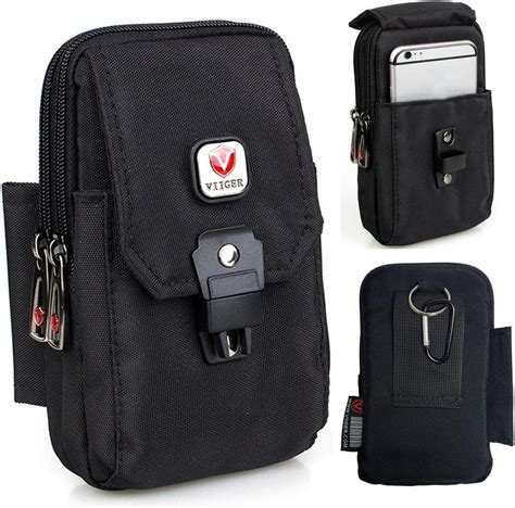 Viiger Multipurpose Vertical Nylon Smartphone Pouch With Belt Loop Cell