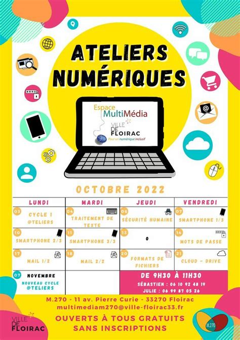 Ateliers Numériques Cycle 01 Espace Multimédia Ateliers Numériques