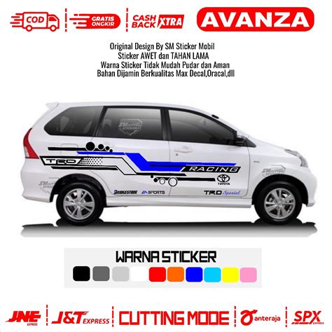 Jual STIKER MOBIL AVANZA SIGRA INOVA NEW LIST STICKER MOBIL STICKER