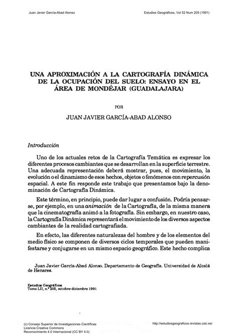 Pdf Una Aproximaci N A La Cartograf A Din Mica De La Ocupaci N Del