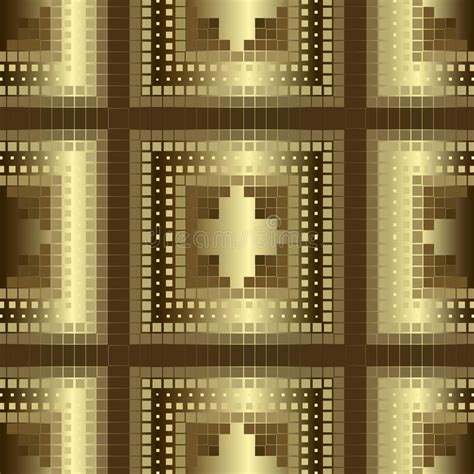 Mosaic Halftone Squares Seamless Pattern Digital Pixel Style