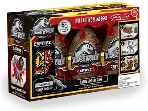 Maki Jurassic World Captivz Clash Edition Slime Eggs 3 Pack • Pris