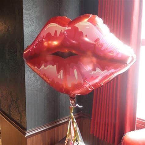 1 Pcslot 7575cm Lip Helium Balloons Love Globos Rose Red Lip Balloon