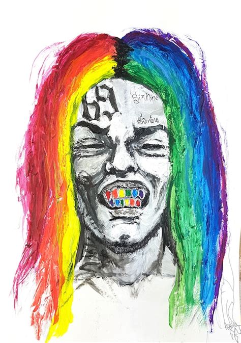 Original Painting Tekashi 6ix9ine By De Prado Etsy