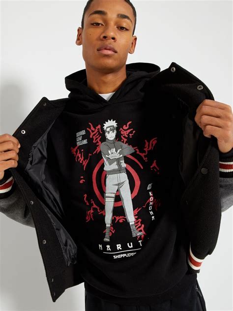 Sweat Capuche Naruto Noir Kiabi