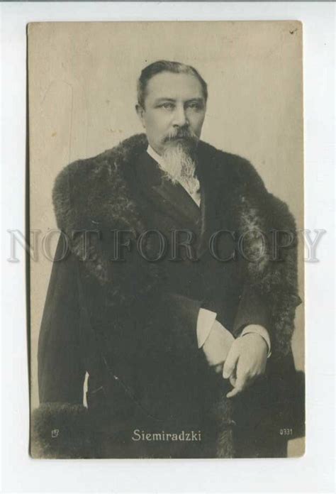 432117 Henryk SIEMIRADZKI Polish PAINTER In Fur Coat Vintage PHOTO