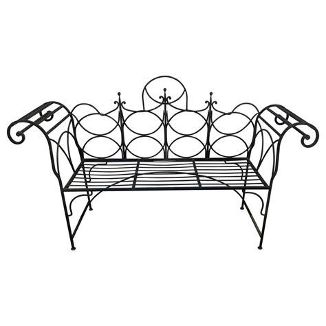 Wrought Iron Garden Bench At 1stdibs