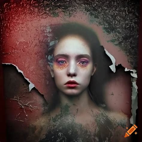 Surreal Photomanipulation Of A Female Models Face On Craiyon