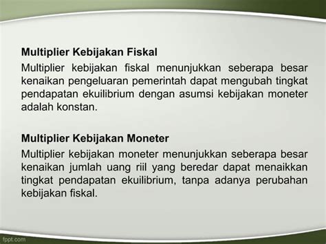 Bahan Makro Kebijakan Fiskal Moneter Ppt