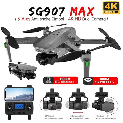 ZLL Dron SG907 MAX Con GPS Cuadric Ptero Profesional 4K HD ESC 5G FPV