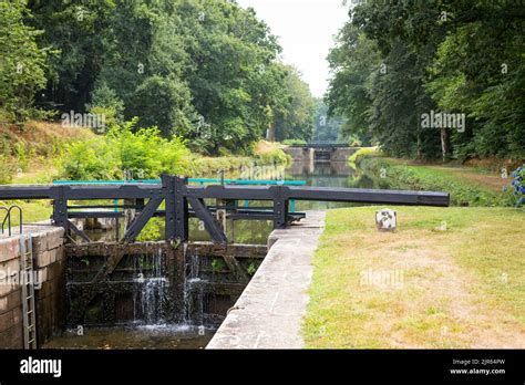 Tourist attraction at the locks of canal HédéBazouges brittany