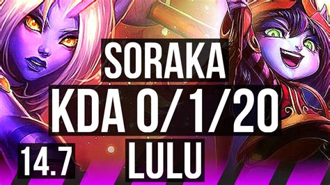 Soraka And Jinx Vs Lulu And Varus Sup 0 1 20 500 Games Euw Diamond 14 7 Youtube