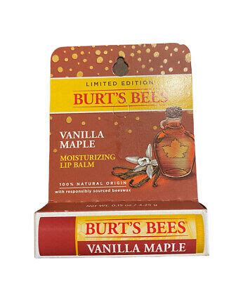 Burt S Bees Vanilla Maple Moisturizing Lip Balm Limited Edition Oz