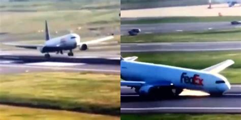 Vidéo Un Boeing 767 effectue un atterrissage d urgence sur la piste