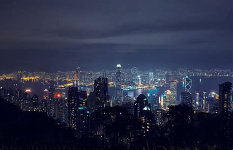 Night view of Hong Kong stock photo. Image of hong, future - 212154074