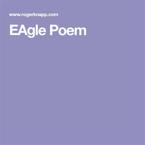 Eagle Poem Poems Eagle