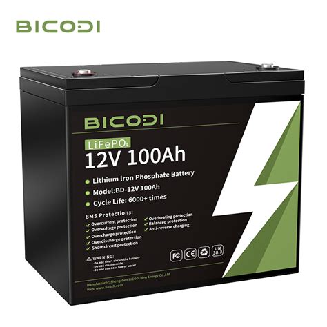 OEM 12V 100ah lifepo4 box battery Suitable for RVs and golf carts Manufacturer and Supplier | Bicodi