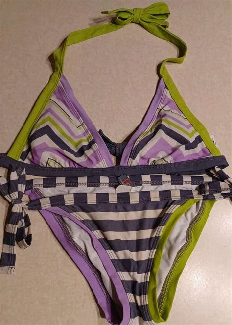 Becca Rebecca Virtue Swim Two Piece Bikini Size Mediu Gem