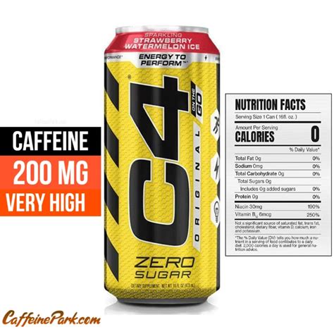 How much caffeine is in a C4 Energy Drink? | Energy drinks, Preworkout drink, Preworkout