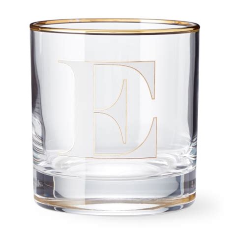 Monogram Double Old Fashioned Glasses Set Of 4 E Williams Sonoma Havenly