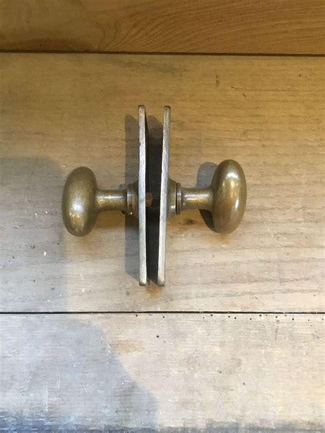 Solid Brass Door Knob And Back Plate Authentic Reclamation