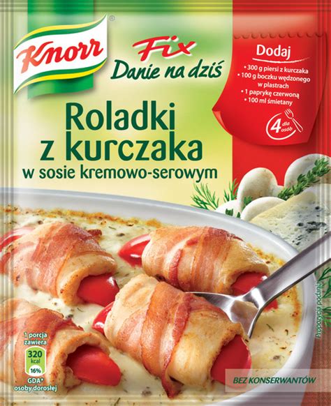 Knorr Fix Danie na dziś Roladki z kurczaka w sosie kremowo serowym