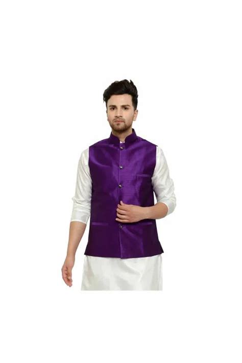 Buy Rylen Men S Waistcoat Silk Blend Nehru Jacket For Men Online At