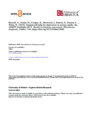 Fillable Online Protocol For A Feasibility Study And Randomised Pilot