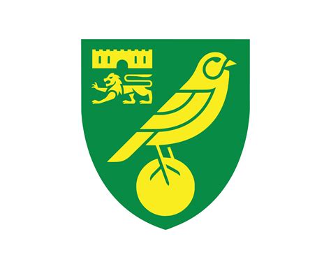 Norwich City Club Logo Symbol Premier League Football Abstract Design